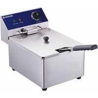 GastroHero Fritteuse Elektro Fritteuse ECO 6 Liter Edelstahl Tischfritteuse, 2500 W