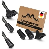 Alpenwert Nordic-Walking-Stöcke Gummipuffer Wanderstöcke Pads Speed Aufsatz Nordic Walking, Wanderstöcke Gummipuffer, Ultraleichte Gummipuffer, Wanderstöcke