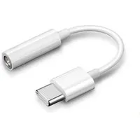 Alpha Electronics Aux Adapter Smartphone-Adapter USB-C zu 3,5-mm-Klinke, 10 cm, für Samsung, Huawei, Xiaomi, Kopfhörer Weiß Audio-Kabel