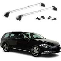 OMAC Dachträger für VW Passat Wagon B8 2015-2025 Alu Silber 2 tlg ABE (2-St), Wasserbeständig,Abnehmbar,Multifunktional,Leichtgewichtig