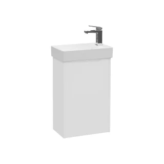 VitrA New Integra Square Set Handwaschbecken mit Unterschrank 1 Tür Türanschlag Weiß Matt,80067 80067