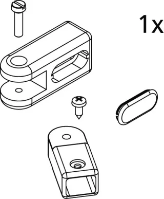 Kermi EBCC015 Set Stabilisierung Wand, silber hochglanz, 2534748 2534748