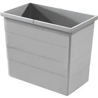 Hailo Einbaumülleimer Hailo 28 Liter Inneneimer 1125729 hellgrau 415 x 242 x 350 mm 2 Henkel