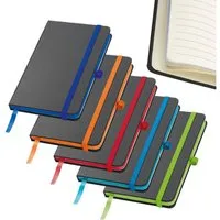 Easy Gifts Notizbuch 5x Notizbuch / DIN A6 / 160 S. / liniert / PU Hardcover / 5 Farben