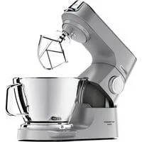 Titanium Chef Baker Küchenmaschine KVC85.124SI silber, 1.200 Watt, integrierte Waage, Timer, Patisserie-Set, Mixaufsatz