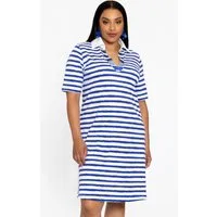 YOEK Midikleid Damen Kleid Große Größen mit Streifen