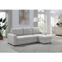OTTO home Ecksofa Dublin L-Form, B: 234cm, in Cord, Schlaffunktion und Bettkasten, Recamiere links oder rechts montierbar