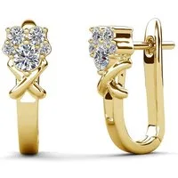 ROUGEMONT Creolen-Set Funkelnde Damen Creolen 18K Gold Hochglanz Finish -Hypoallergen, 18K Hochglanz Finish