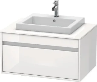 Duravit Ketho Konsolenwaschtischunterbau wandhängend Weiß Hochglanz 800x550x426 mm - KT679402222 KT679402222