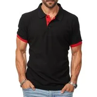 DAILY COTTON Poloshirt in Kurzarm als Freizeit Polo T-Shirt - Polo-Hemd für Herren (1-tlg) Männer Polohemd im Regular-Fit in Piqué-Qualität