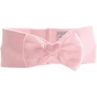 La Bortini Stirnband Stirnband für Baby und Kinder ab 0Mon Kopfband in Weiß für Taufe, Fest (1 Stück, Kopfschmuck für Mädchen, Neugeborene, Kinder) elastisch, weich, weiß mit Schleife und Herzchen