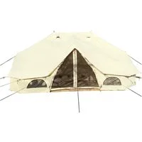 Skandika Tipi-Zelt Freya Gruppenzelt aus Baumwolle, Personen: 12, wasserdicht, Moskitonetze, aufrollbare Seitenwände, Glampingzelt