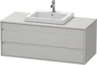 Duravit Ketho Konsolenwaschtischunterbau wandhängend Betongrau Matt 1200x550x496 mm - KT675600707 KT675600707