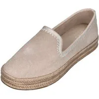 TOMS CAROLINA Espadrille Soft Grey Suede Embroidery