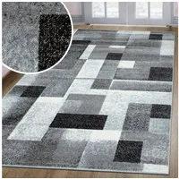 OTTO home Teppich Corine, rechteckig, Höhe: 9 mm, mit besonders weichem Flor, Kurzflor, modernes Karo-Design