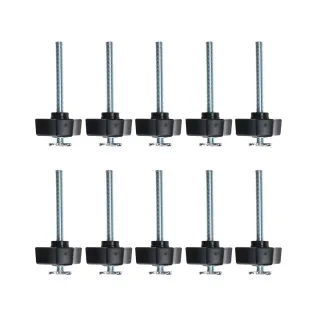 10 Pack T Bolt and Nut Set M8 Woodworking Tool Jigs Screw Slot Fastener and Through Hole Nut Miter Track Bolts Jig W/ Th