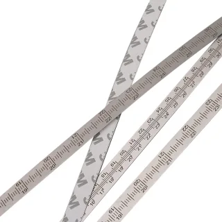 Wnew DIY Ruler Stainless Steel Laser-Etched 3M Adhesive Backing Dual Metric Measurements Top-Quality Precision Tool Silv
