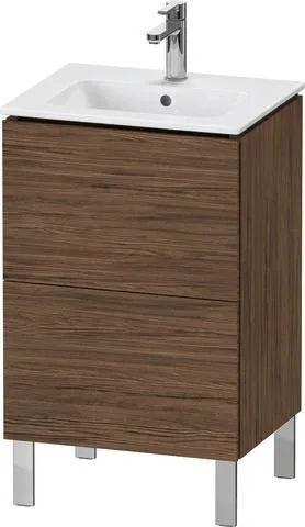 Duravit L-Cube Waschtischunterbau bodenstehend Nussbaum dunkel Matt 520x421x704 mm - LC667102121 LC667102121