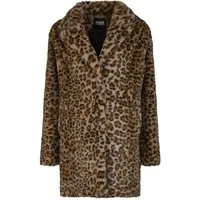 URBAN CLASSICS Winterjacke Urban Classics Ladies Oversized Faux Fur Leo Coat (1-St)