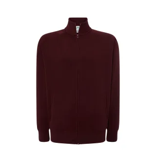 JHK - Sweatshirt Durchgehender Reißverschluss für Herren/Damen Unisex (Kardinal)