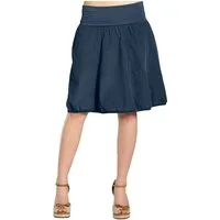 Caspar Faltenrock RO004 Damen Cord Rock knielang mit hohem elastischem Bund - Made in Italy