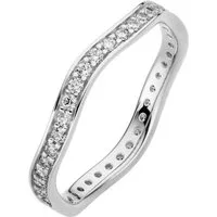Orolino Fingerring 333/- Weißgold glanz synth. Zirkonia