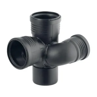 Geberit Silent PP Schachtbogenabzweig 390464141 DN 90/70/90, 87,5Grad, links, schalloptimiert