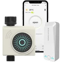 Kazeila Bewässerungscomputer Bewässerungssystem mit Wlan Wasserzeitschaltuhr, (Smart Bewässerungssteuerung, WiFi gesteuerter Garten Timer, 8 Programme, 5-tlg., Intelligente Gartenbewässerung mit WiFi: Programmierbare Steuerung), WiFi-gesteuerter Gart