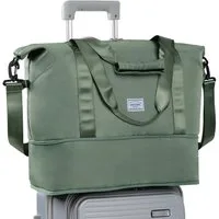TAN.TOMI Reisetasche Erweiterbares Reisetasche Damen Herren Sporttasche 42x28x23 Handgepäck (Erweiterbares Weekender Bag mit Nassfach), Schwimmtasche Wasserdicht Travel Bag Fitnesstasche Trainingstasche