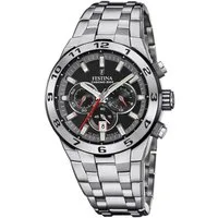 Festina Chronograph Chrono Bike 2024 F20670/6, Armbanduhr, Quarzuhr, Herrenuhr, Stoppfunktion, Edelstahlarmband
