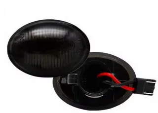 2x LED Seitenblinker Blinker in Schwarz Smoke SET für Fiat 500 500C 500L