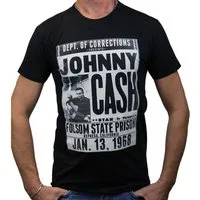 Johnny Cash Print-Shirt Johnny Cash Dept of Correction T-Shirt Black S M L XL Bandshirts