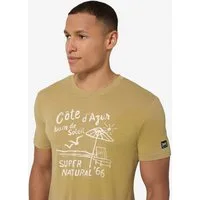 SUPER.NATURAL T-Shirt für Herren,Merino M COTE D'AZUR TEE mit Sommer-Motiv, atmungsaktiv