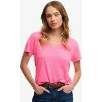 Superdry T-Shirt STUDIOS SLUB EMB VEE TEE Baumwollmischung, relaxed fit
