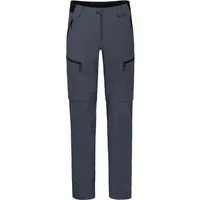 Bergson Outdoorhose PORI Zipp-Off Damen Wanderhose, robust, elastisch, Langgrößen, grau/blau