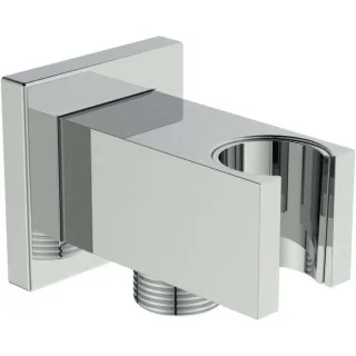 Ideal Standard Wandanschlussbogen BC771AA mit Brausehalter, Unterputz G1/2, eckig, verchromt