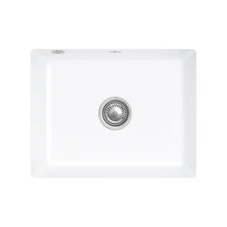 Villeroy und Boch Unterbauspüle 331002KG mit Ablaufgarnitur und Excenterbetätigung, Snow White