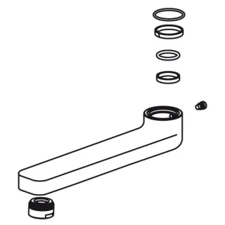 Auslaufset A225 Wand DOMO 6.0 chromeline,538303 538303