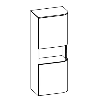 Pelipal Serie 7200 Midischrank - Grifflos rund, MCT524933R13 MCT524933R13