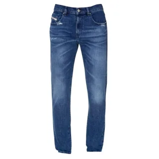 Diesel D-Strukt Blaue Destroyed-Jeans aus verstarktem Denim