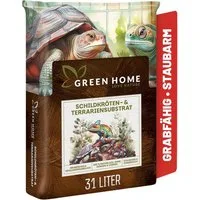 GREEN HOME LOVE NATURE Spezialerde Schildkrötenerde 31L, Schildkrötensubstrat für Landschildkröten 31 L, Formstabil, Eiablagefähig, Hautschonend, Schimmelhemmend, pH-stabil