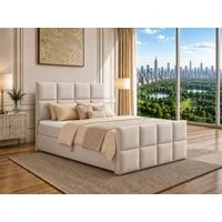 Best for Home Boxspringbett Trinity K-1 LUX – Modern Boxspringbett mit Stauraum & Komfort (Boxspringbett-Set, 1-St., Komplettes Boxspringbett-Set inklusive Matratze und Topper), Ergonomischer Schlafkomfort, großer Stauraum