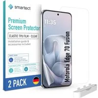 smartect Displayschutzfolie 2X TPU Schutzfolie Klar für Motorola Edge 70 Fusion für Motorola Edge 70 Fusion, Set, 2 Stück, Ultra-klar, Kratzfest, Blasenfrei, Oleophob, Fingerabdruck kompatibel