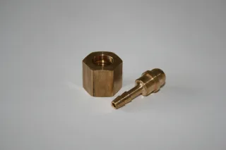 ELMAG Schlauchtülle mit Überwurfmutter IG 1/4, 4 mm, Messing - 42346