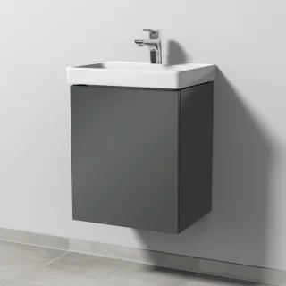 Sanipa 3way Waschtischunterbau zu Villeroy & Boch Avento Waschtisch mit 1 Tür, Anthrazit-Glanz SF61879