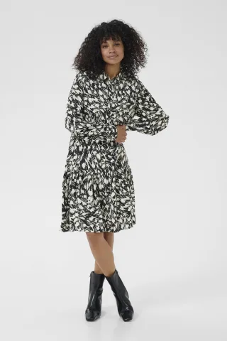 Kleid KAjamie Kleid Loose fit black white