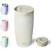 BOTTLE BOTTLE Thermobecher Premium Isolierbecher aus Edelstahl, 500ml, auslaufsicher, 1-tlg., Edelstahl, Quick-Press-Verschluss, doppelwandig, hält Getränke lange heiß & kalt