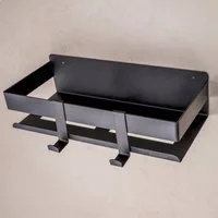 Dolvhin Duschablage ohne Bohren, Duschregal Edelstahl, Duschkorb Aufbewahrung Badregal, Badablage, zum Bohren oder Kleben inkl. extra starkem Klebeset