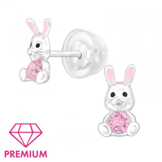 Hasen Kinder Ohrringe aus 925 Silber