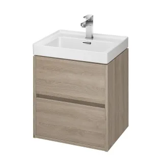 Neuesbad Serie 300 Waschtischunterschrank, B:494, T:397, H:533mm, Eiche 1S924-0071